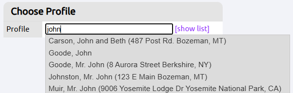 donor list