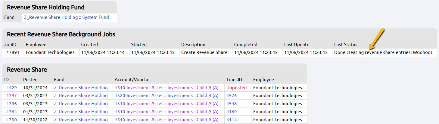 revenue share complete message