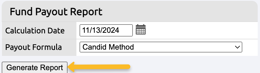 generate report button