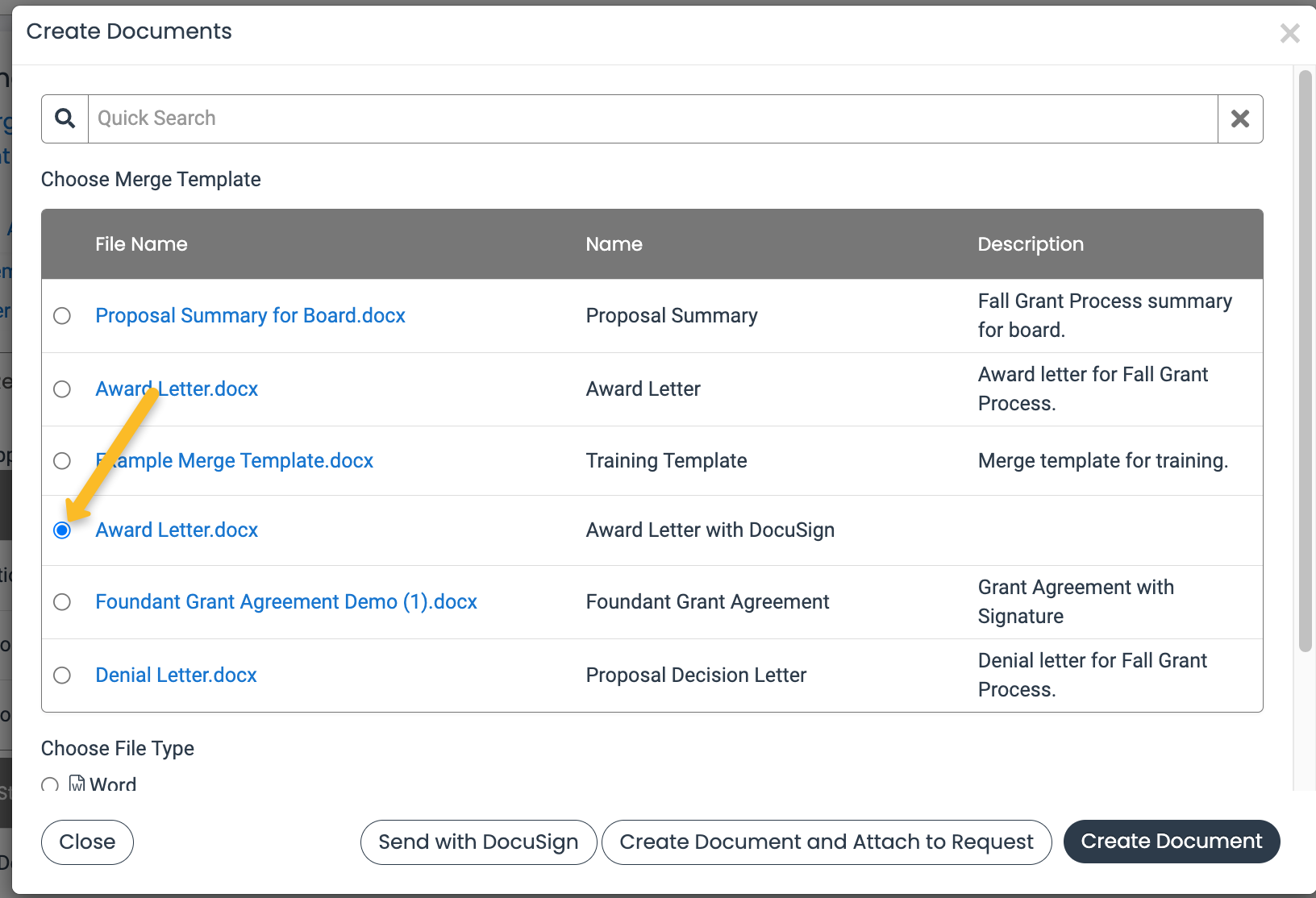 Generate Merge Documents – Foundant Technologies