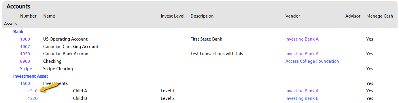 asset account number
