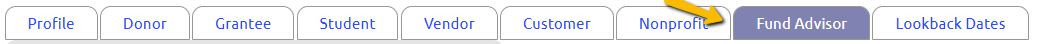 fund advisor tab