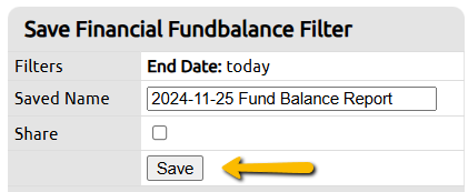 save button