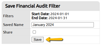 save button