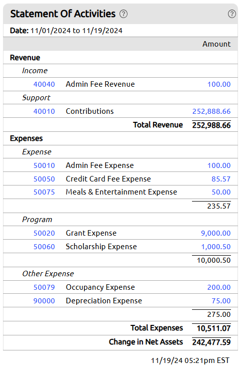 income statement