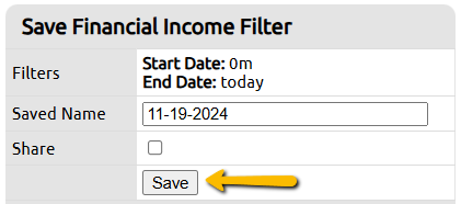 save button
