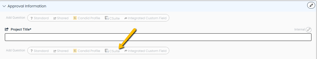 CSuite question button