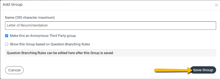 save group button