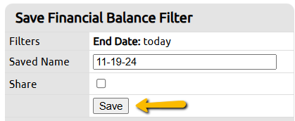 save button
