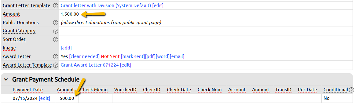 grant example