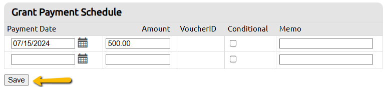 save button