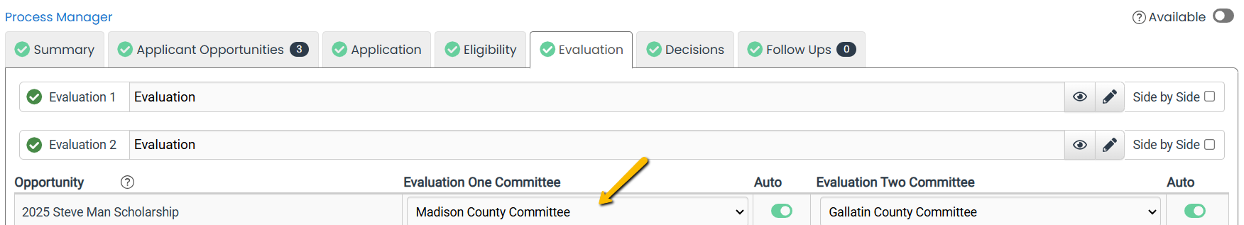 evaluation committee