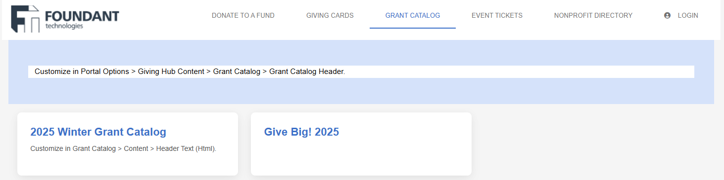 grant catalog