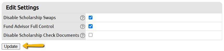 update button