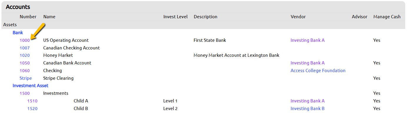 account number