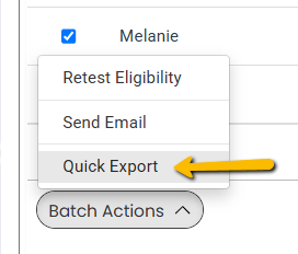quick export