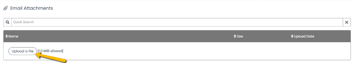 upload a file button