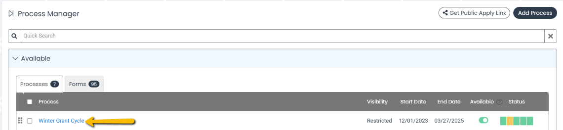 process name