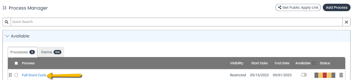 process name