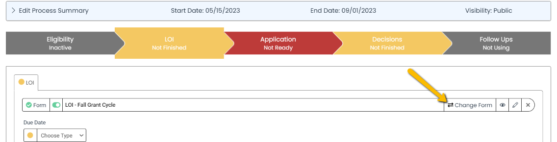 change form button