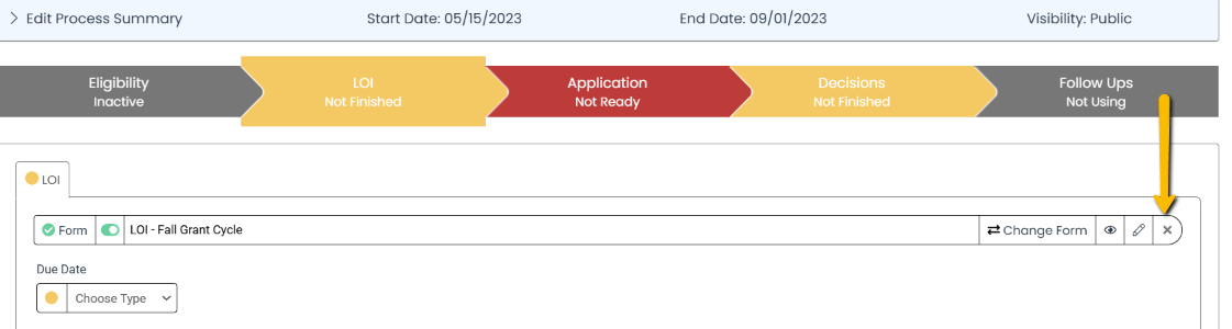 remove form