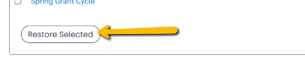 restore selected button