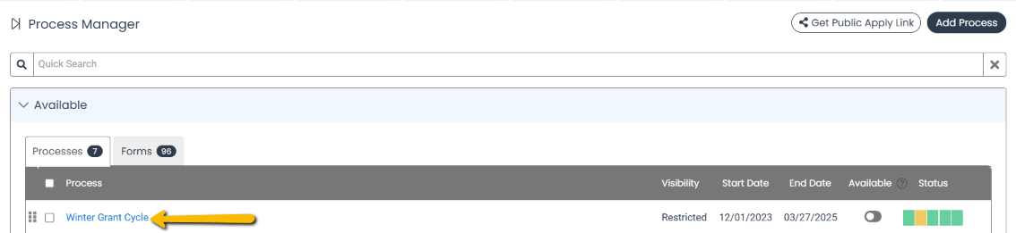 process name
