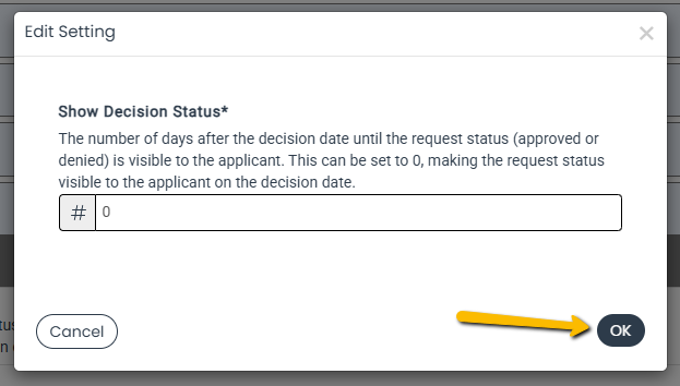 show decision status days