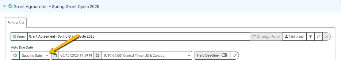 specific date option