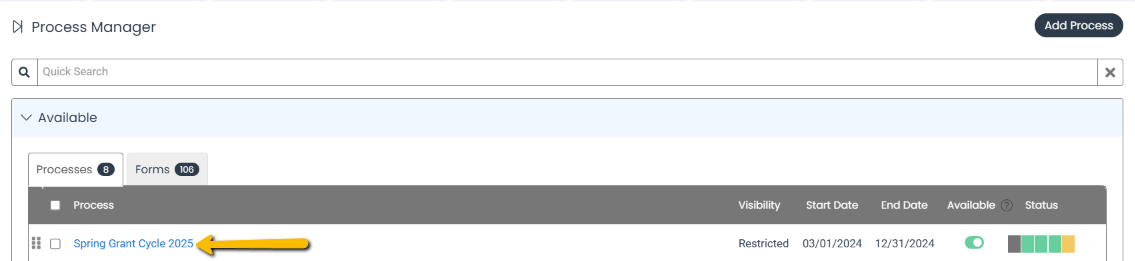 process name