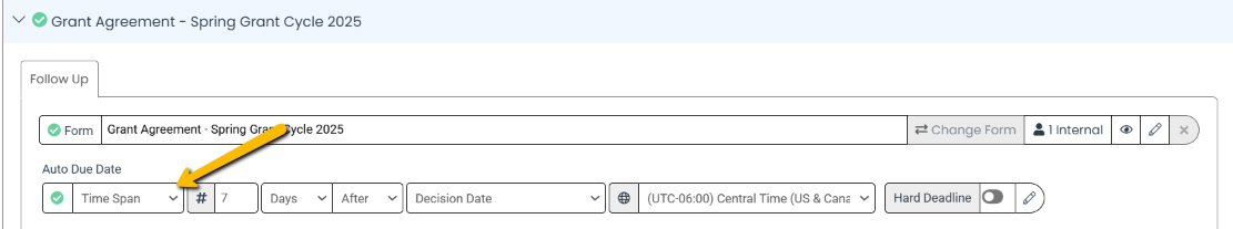 time span option