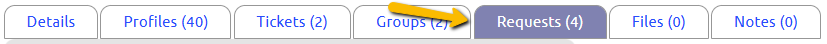 requests tab