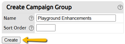 create button