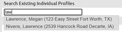 search profile name