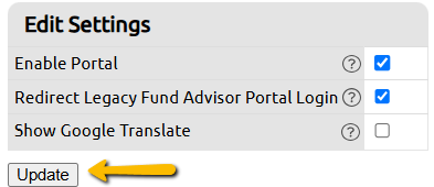 update button
