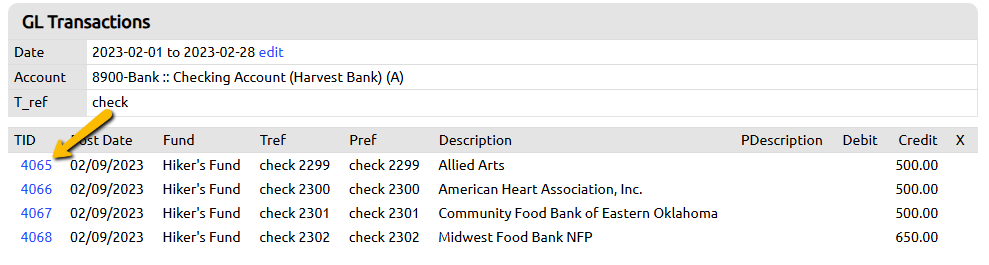 transaction ID