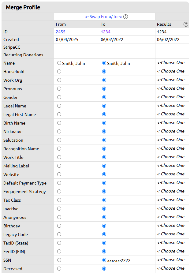 merge profiles fields