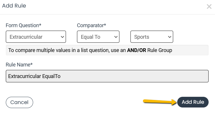 add rule