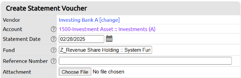 create statement voucher fields