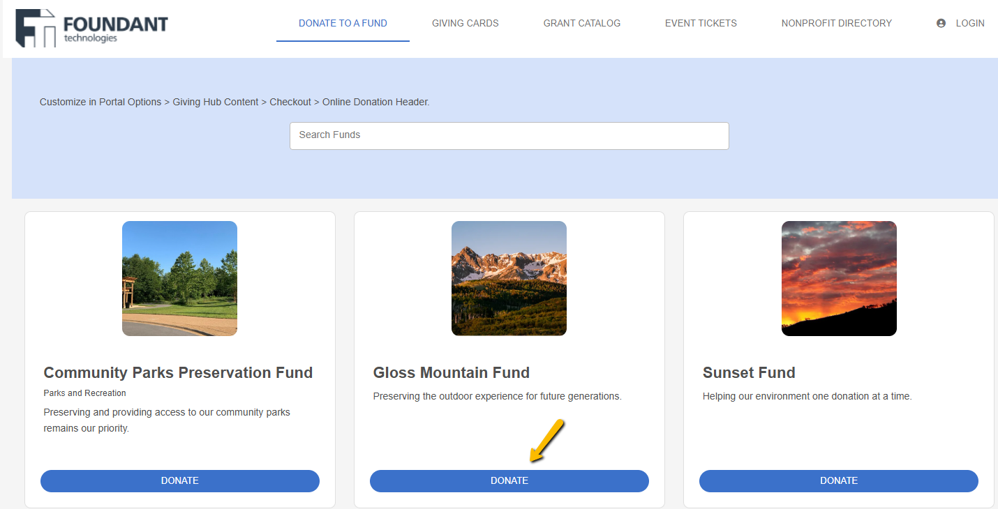donate button