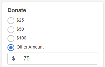 donation amount