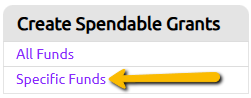 specific funds button