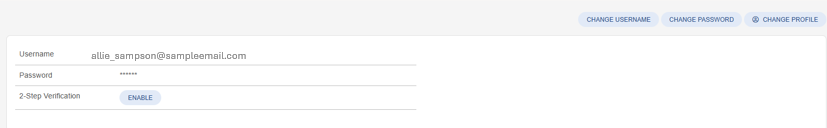 security tab options