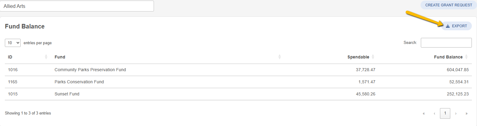 fund balance section