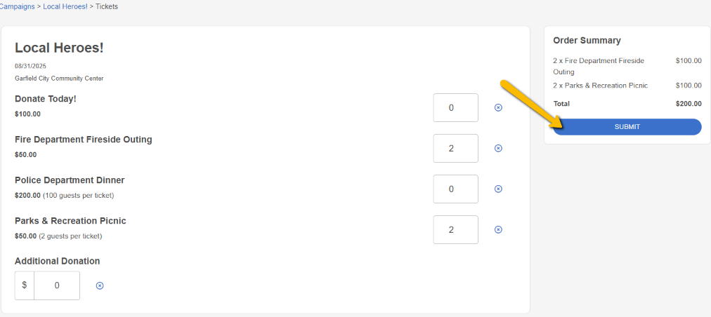 submit button