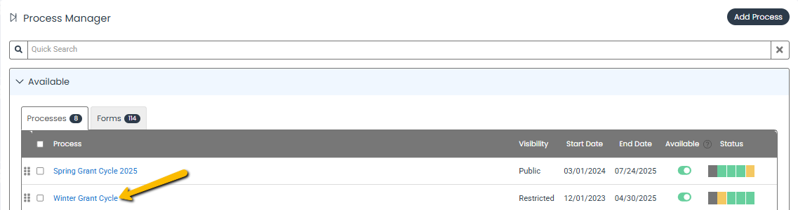 process name