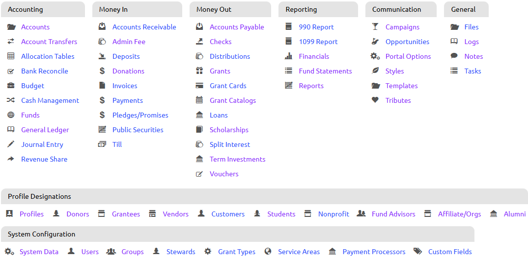 home page