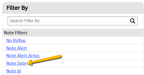 note date filter