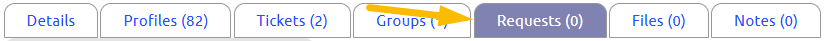 requests tab