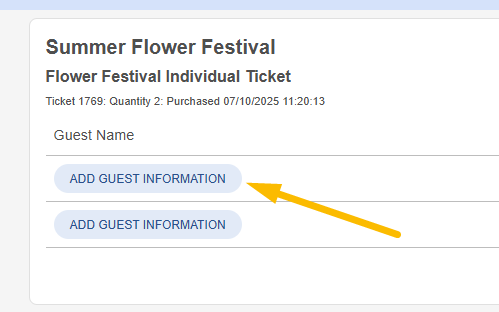 add guest button
